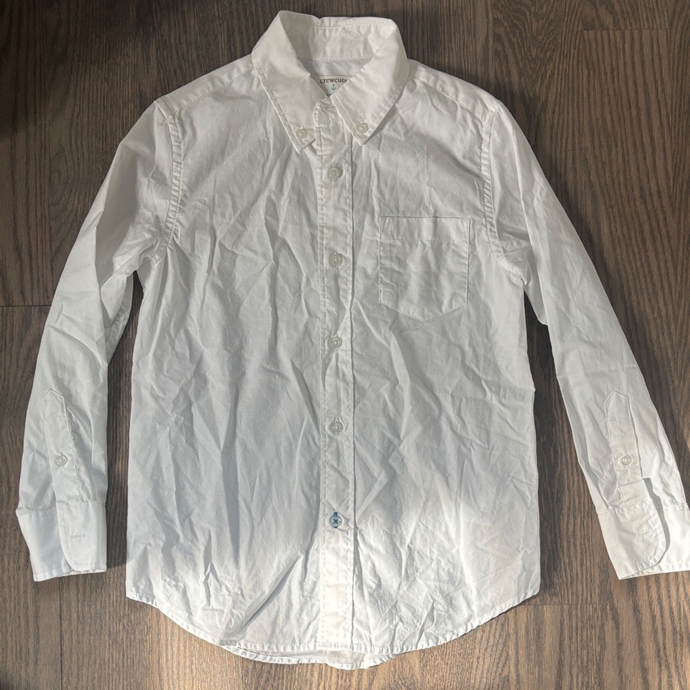 Crewcuts White Casual Button Down Shirt